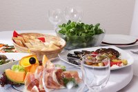 Vorspeisen auf Drehplatten